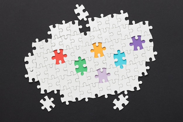 Free Photo diversity arrangement with different pieces of puzzle