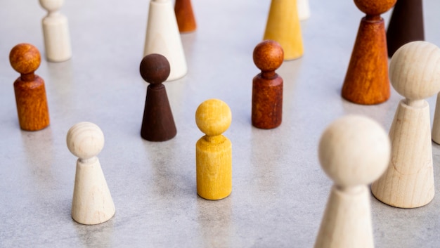 Free Photo diversity of chess pieces on table