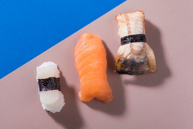 Free Photo diversity of sushi rolls