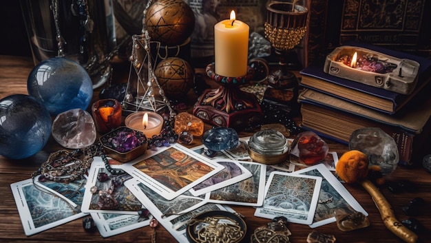 Free Photo divination and fortune telling created with generative ai technology