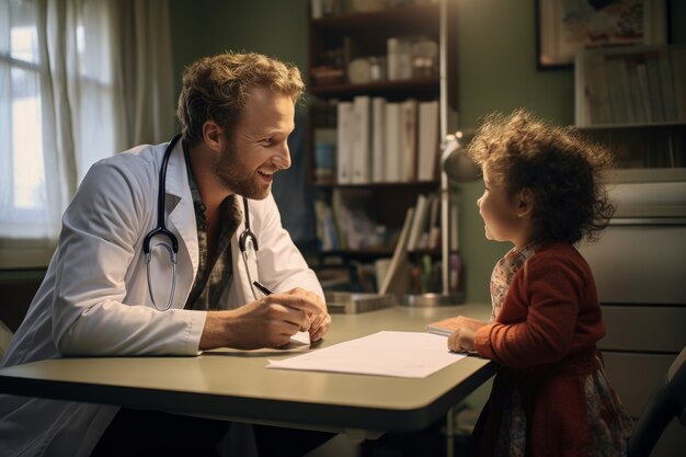 Doctor performing a medical checkup on patient