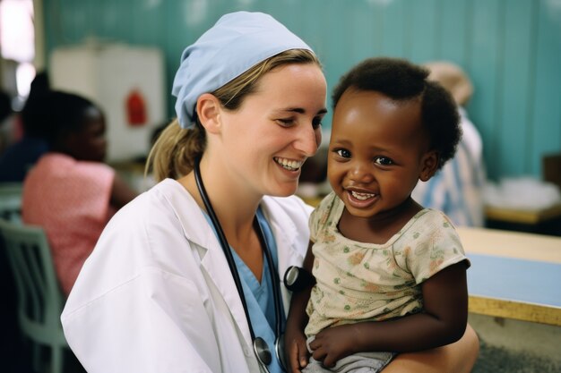 Doctor performing a medical checkup on patient