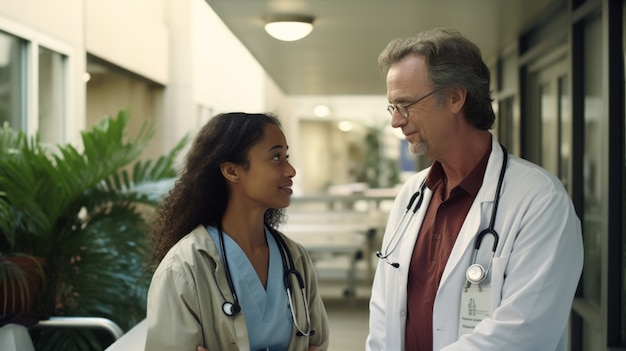 Free photo doctor performing a medical checkup on patient