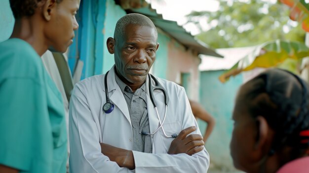 Doctor performing a medical checkup on patient