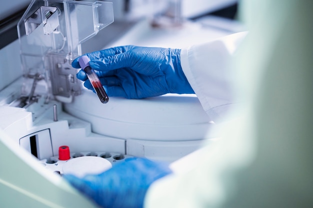 Free Photo doctor performing medical research in lab