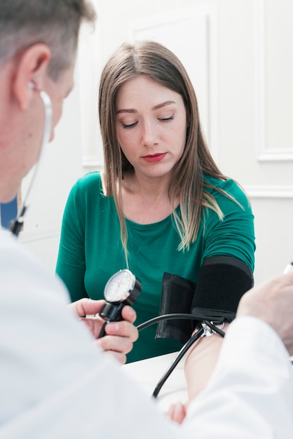 Doctor tending to a patient