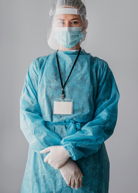 Doctor wearing protective wear