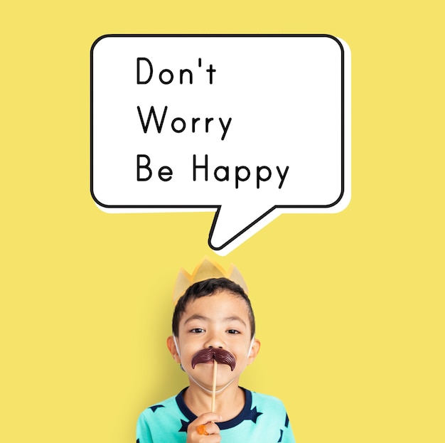 Free Photo dont worry be happy attitude cheerful relax