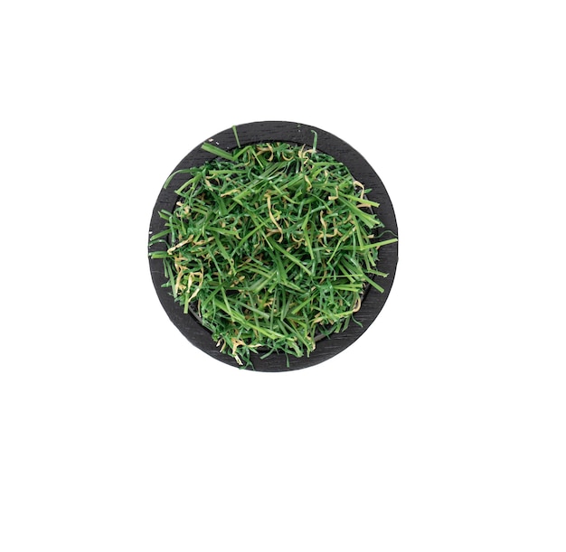 Free photo dot made with natural green grass isolated