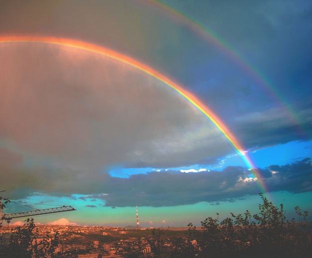 Free photo double rainbow