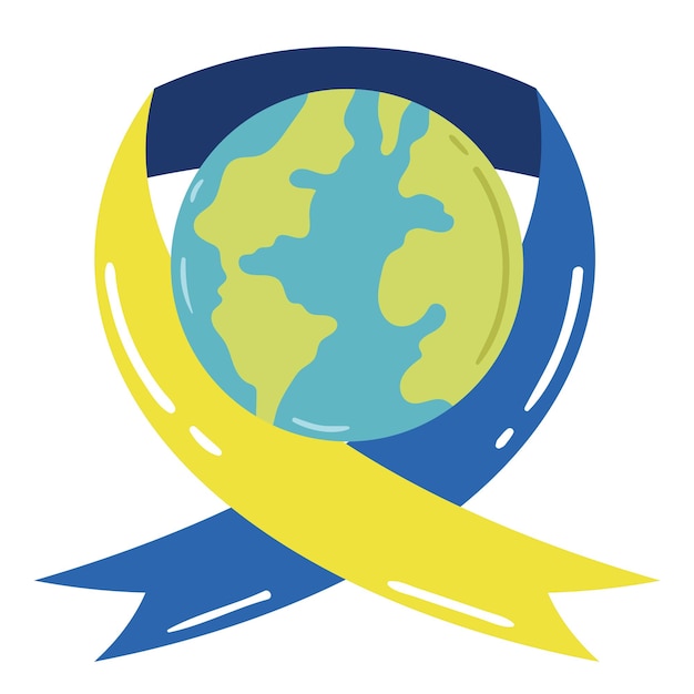 Free photo down syndrome ribbon in earth