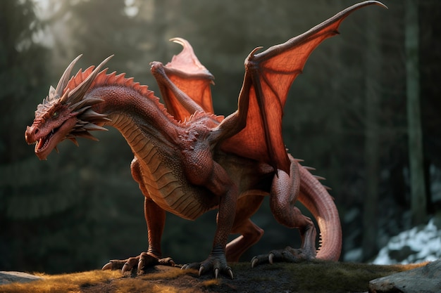 Free photo dragons and fantasy artificial intelligence image