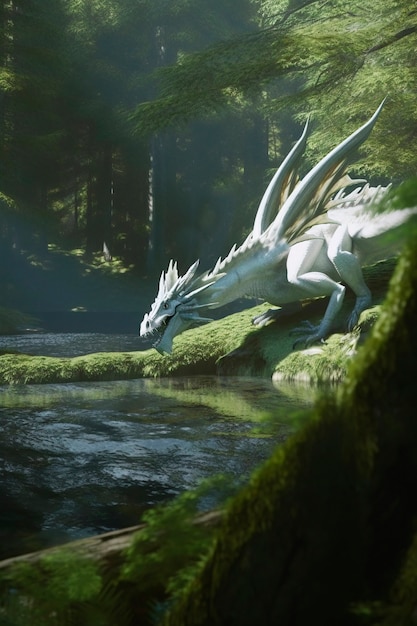 Free photo dragons and fantasy artificial intelligence image