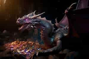 Free photo dragons and fantasy artificial intelligence image