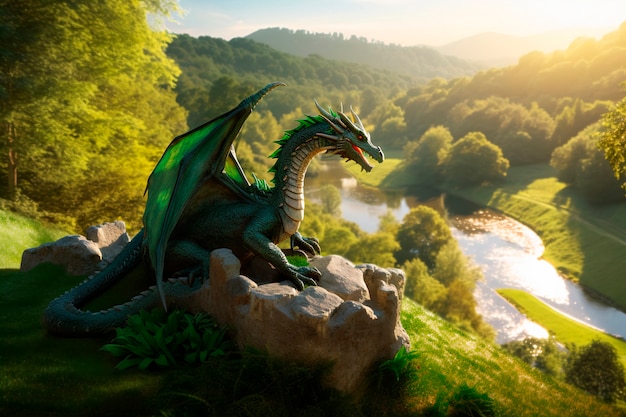 Dragons and fantasy artificial intelligence image