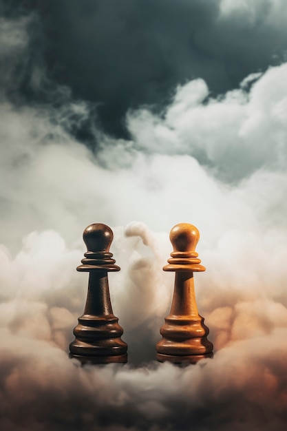 Free photo dramatic chess piece