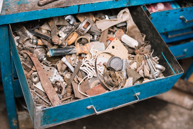 Free photo drawer in workshop