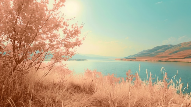 Free Photo dreamy aesthetic and color of the year tones nature landscape