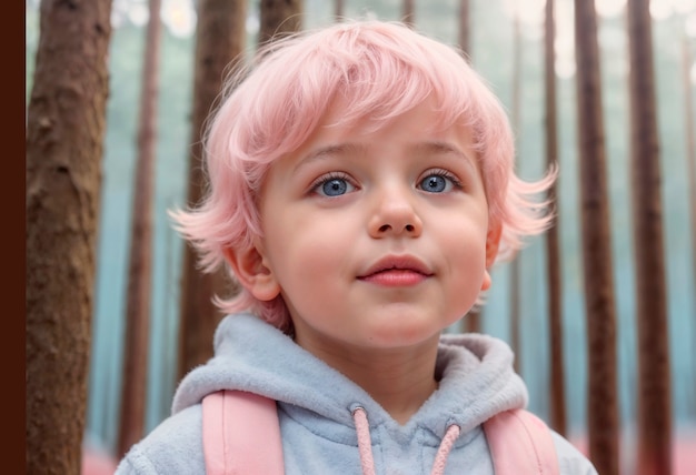 Free Photo dreamy aesthetic kid celebrating children's day