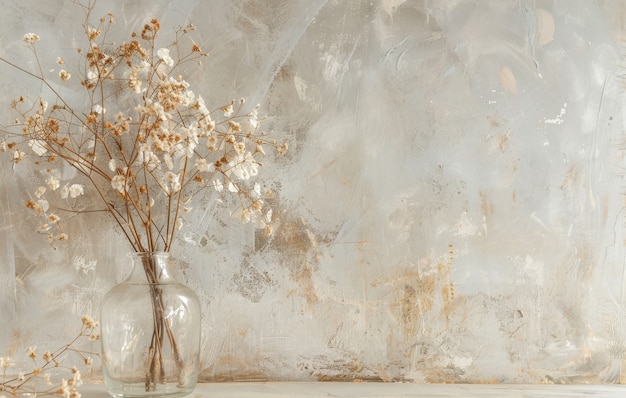 Dreamy arrangement with decorative dried flowers