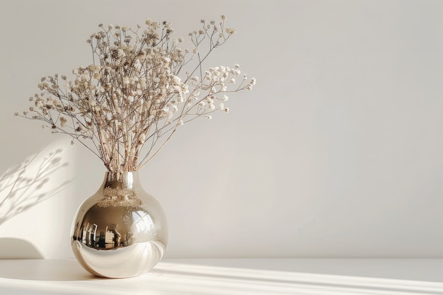 Free photo dreamy arrangement with decorative dried flowers