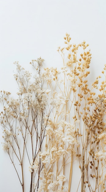 Free photo dreamy arrangement with decorative dried flowers