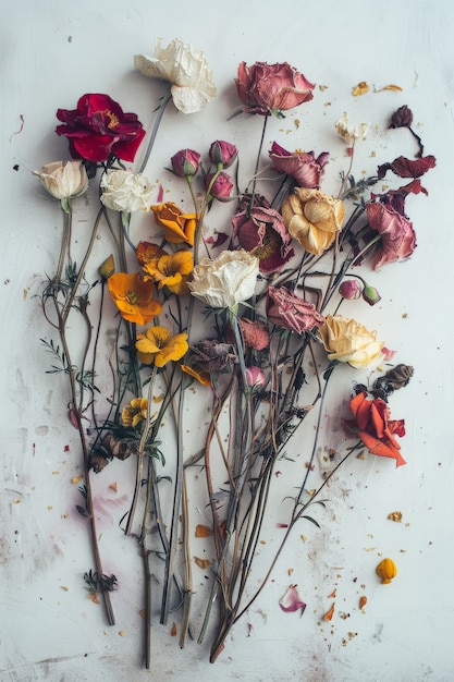 Dreamy arrangement with decorative dried flowers