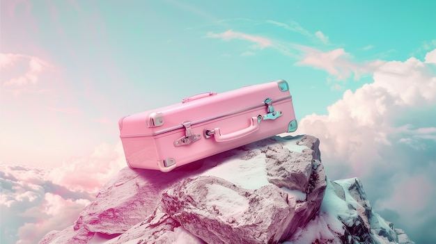 Dreamy atmosphere and pastel colored scene for travel content