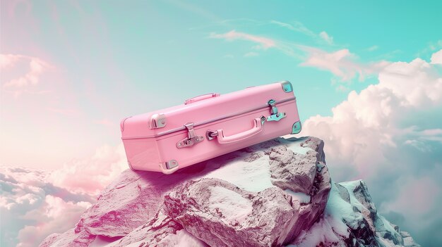 Dreamy atmosphere and pastel colored scene for travel content