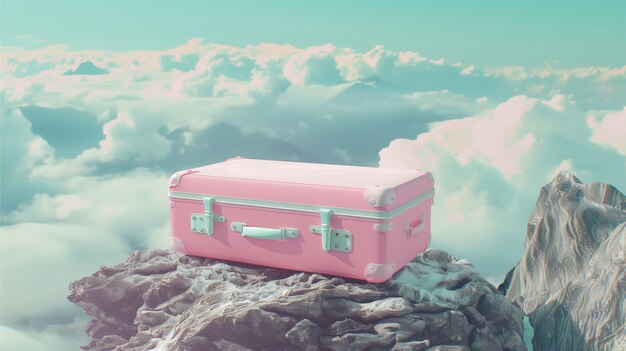 Dreamy atmosphere and pastel colored scene for travel content