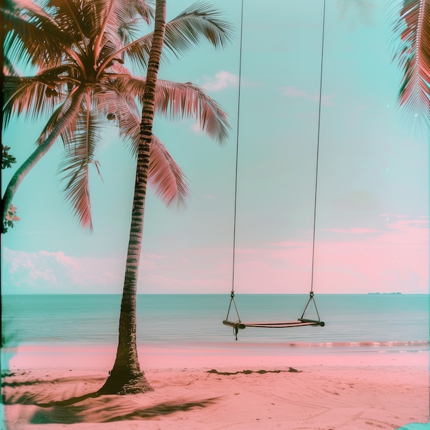 Free Photo dreamy atmosphere and pastel colored scene for travel content