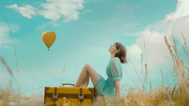 Free photo dreamy atmosphere and pastel colored scene for travel content