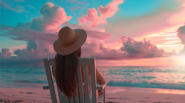 Free photo dreamy atmosphere and pastel colored scene for travel content