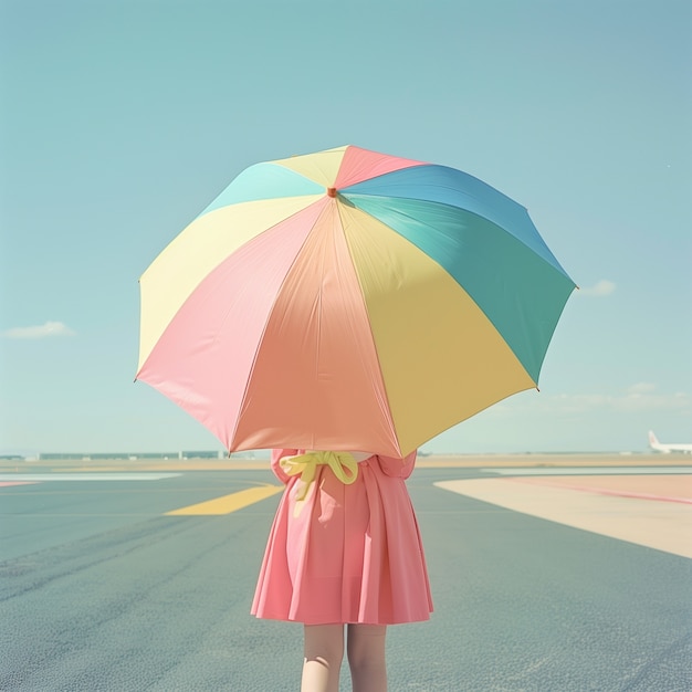 Free Photo dreamy atmosphere and pastel colored scene for travel content