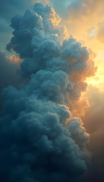 Free photo dreamy and colorful smoke clouds