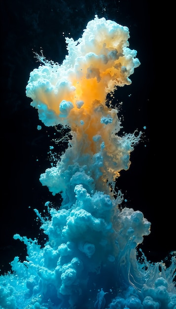 Dreamy and colorful smoke clouds