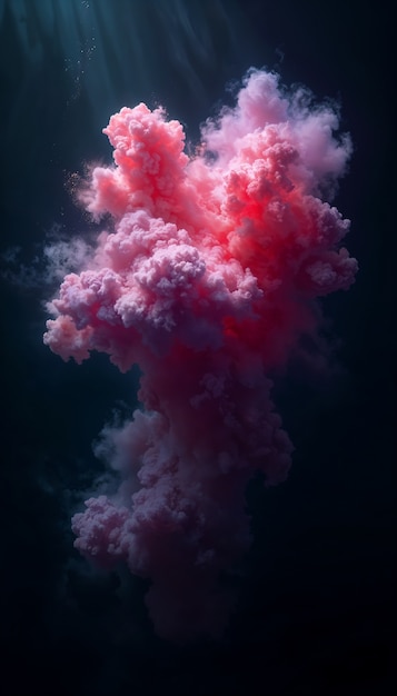 Dreamy and colorful smoke clouds