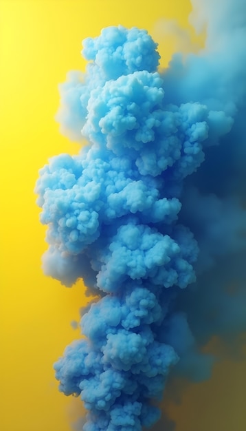 Dreamy and colorful smoke clouds