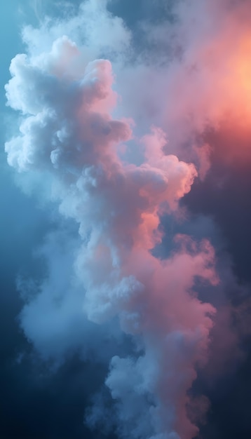 Free photo dreamy and colorful smoke clouds