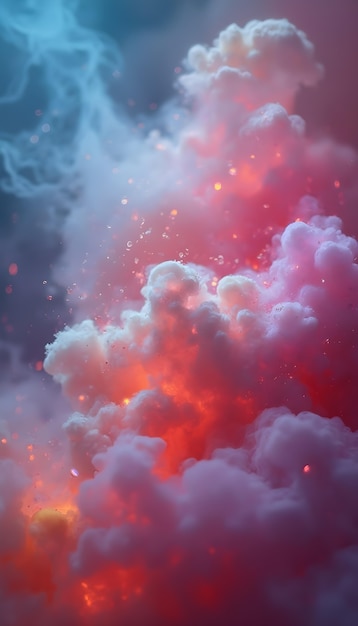 Free Photo dreamy and colorful smoke clouds