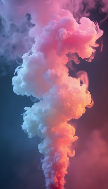 Dreamy and colorful smoke clouds