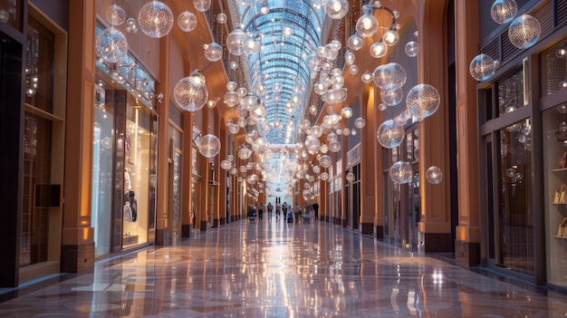 Free photo dreamy interior of mall