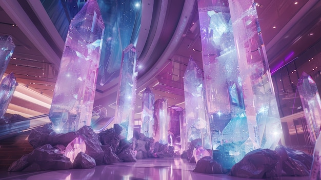 Dreamy interior of mall