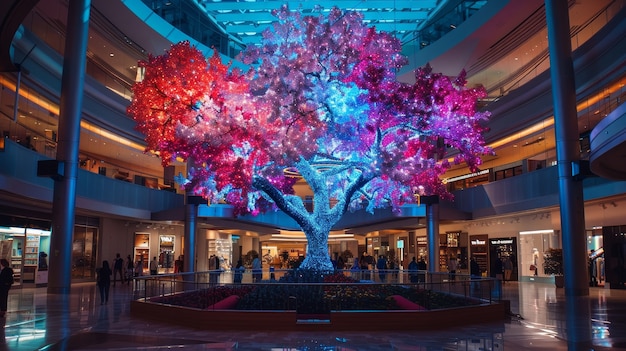 Dreamy interior of mall