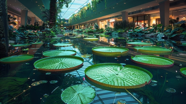 Dreamy interior of mall