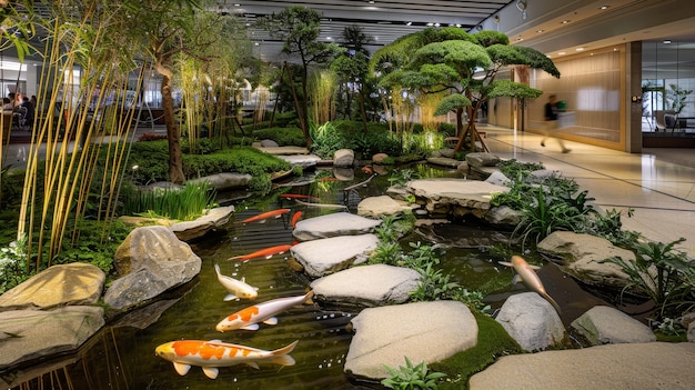 Dreamy interior of mall