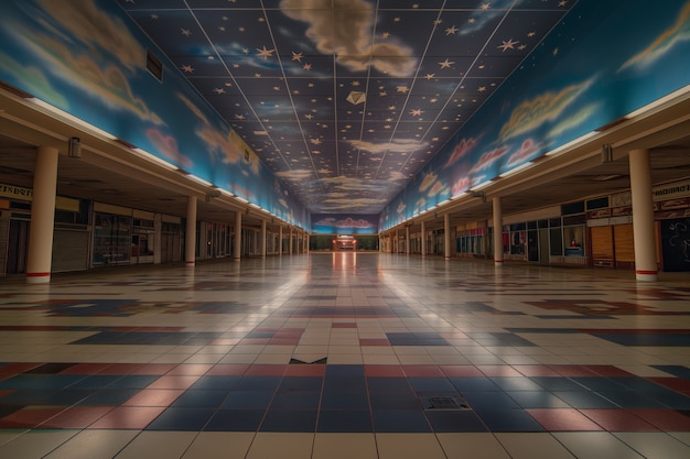 Free photo dreamy interior of mall