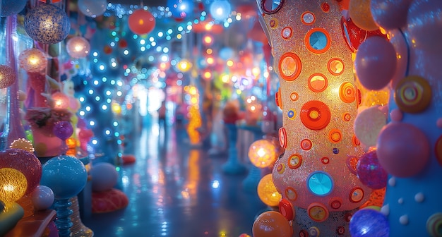 Dreamy interior of mall