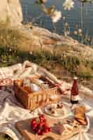 Free photo dreamy picnic still life