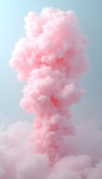 Free Photo dreamy and pink smoke clouds